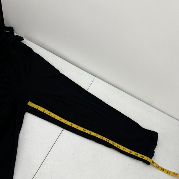 Michael Stars S Black Tank Jumpsuit Cotton Modal Drawstring Waist Theo Lounger - Picture 7 of 10